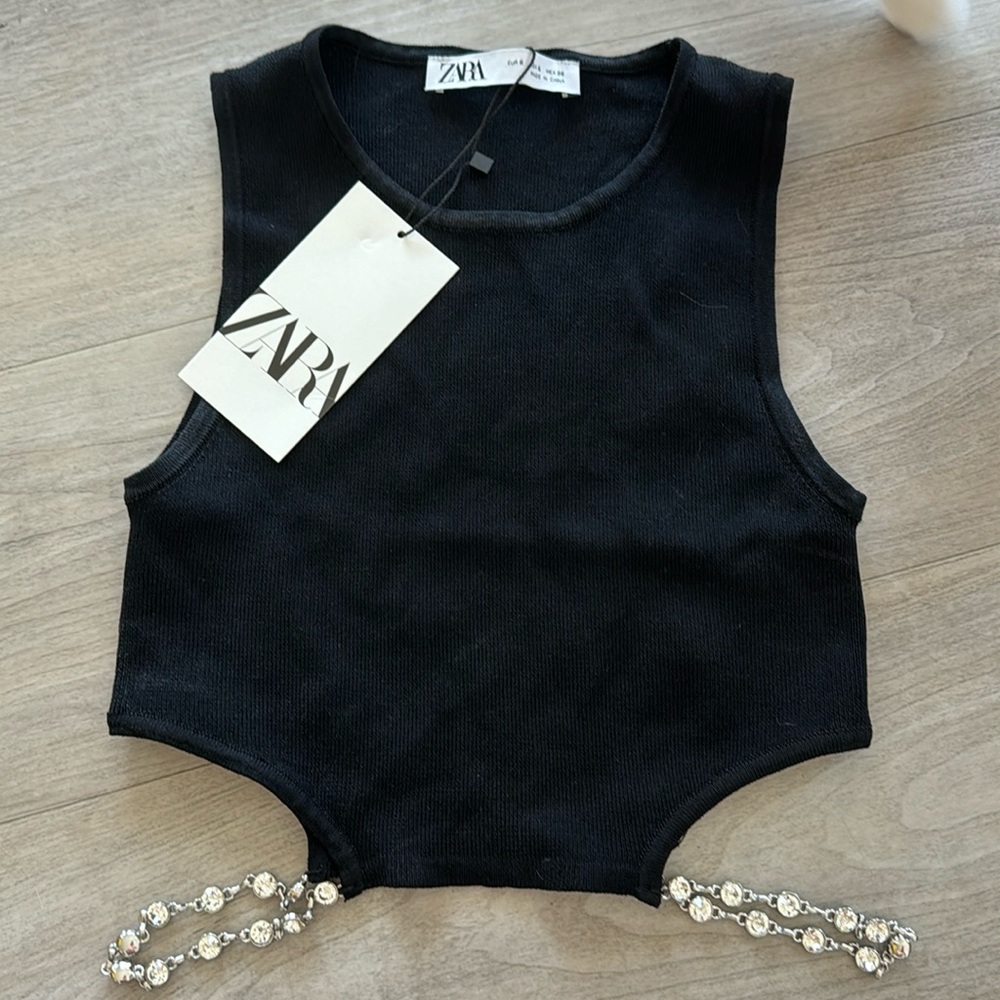 Zara top with crystals